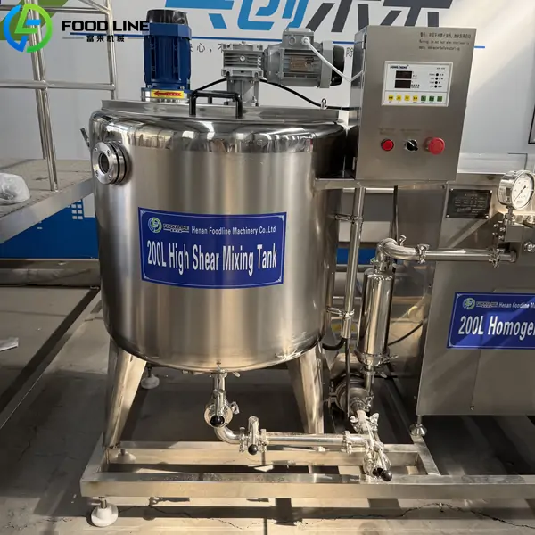 200l high shear mixing tank and 200l homogenizer