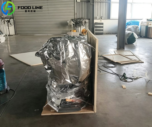 color sorting machine packaged for shipment