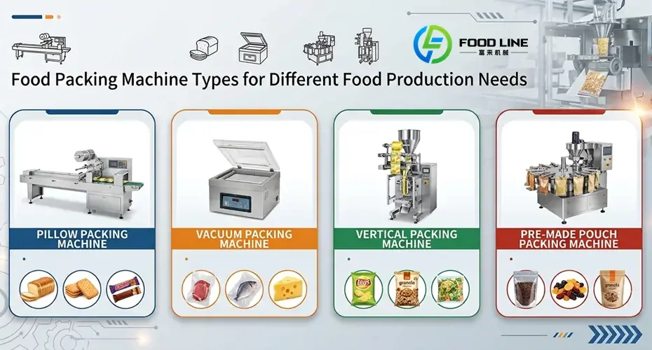 food packing machine types for different food production needs