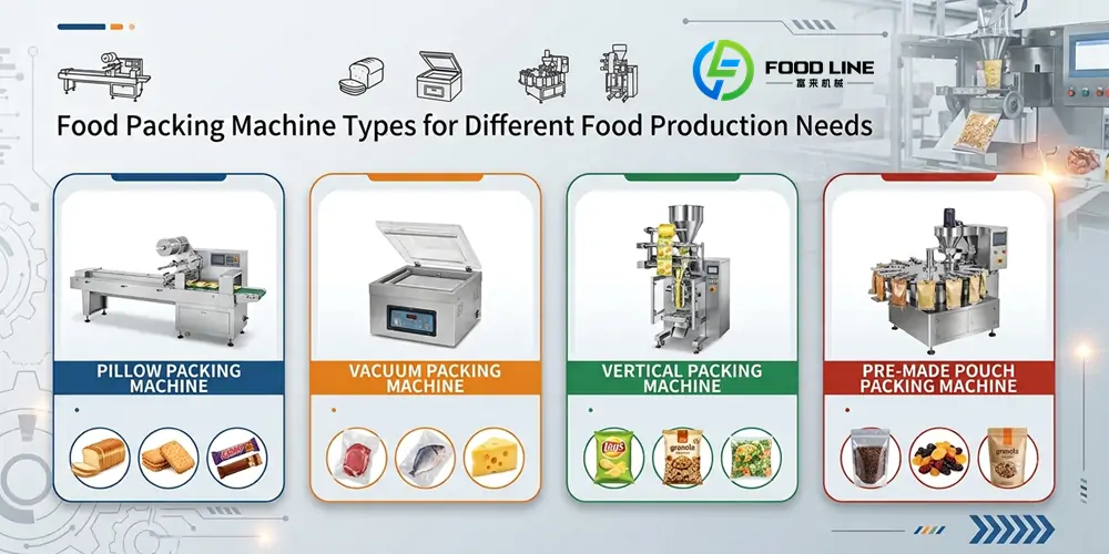 food packing machine types for different food production needs