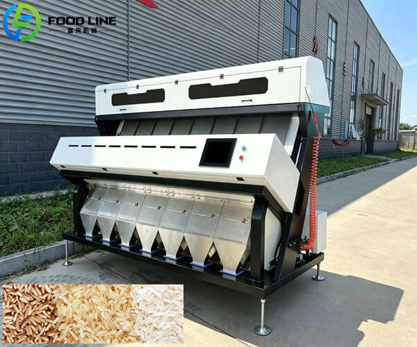 high capacity color sorting system for rice beans seeds