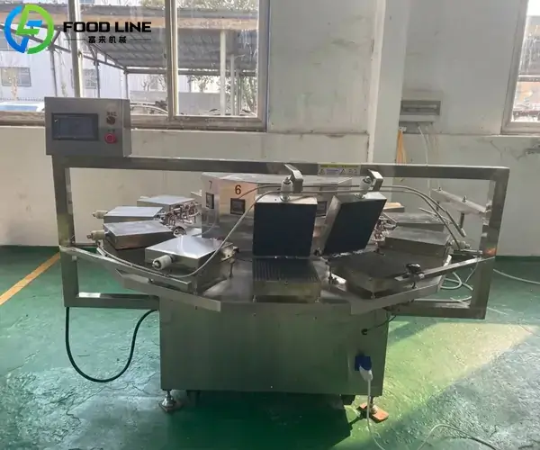 industrial wafer roll machine with 10 molds