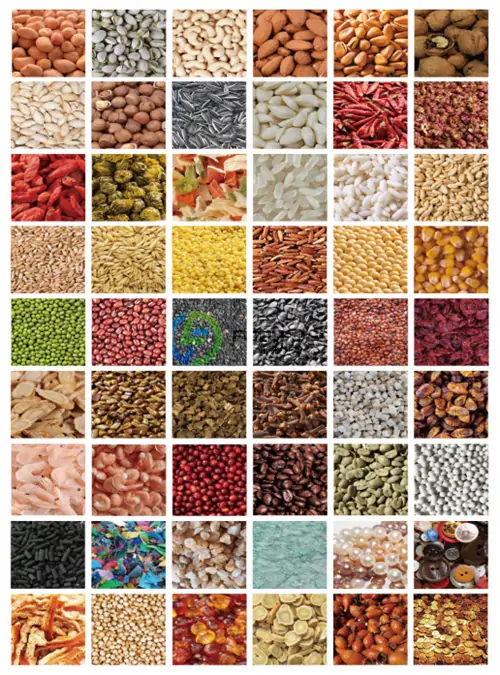 materials sorted by color sorting equipment