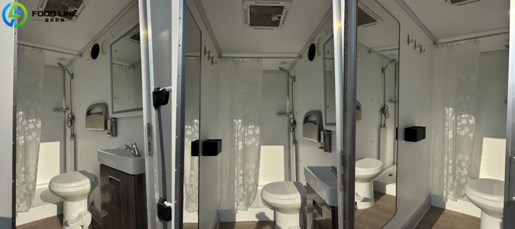 mobile shower and restroom trailer for outdoor events
