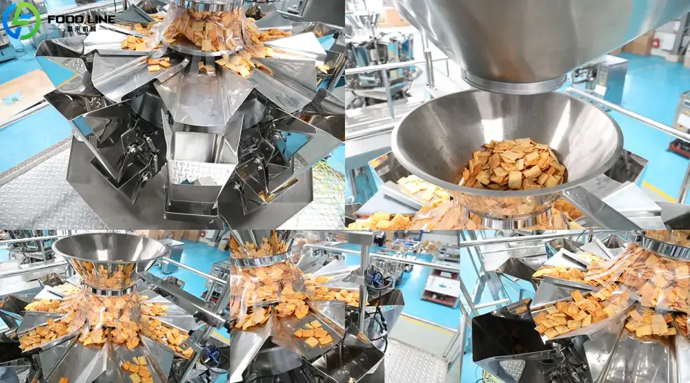 multihead weigher packaging machine for potato chips biscuits and popcorn