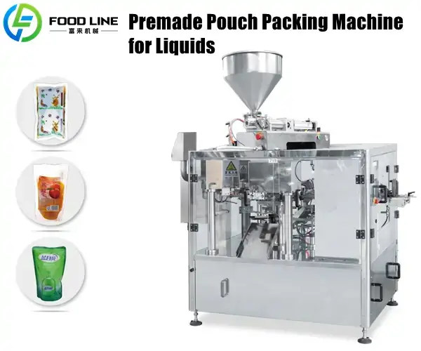premade pouch packing machine for liquids