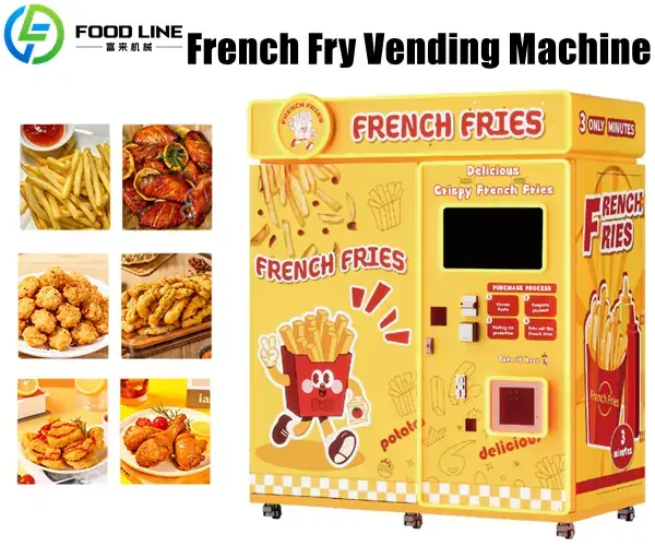 27 inch touchscreen french fry vending machine