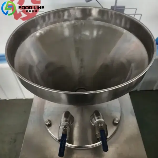 automatic hydraulic sausage filler with large capacity hopper