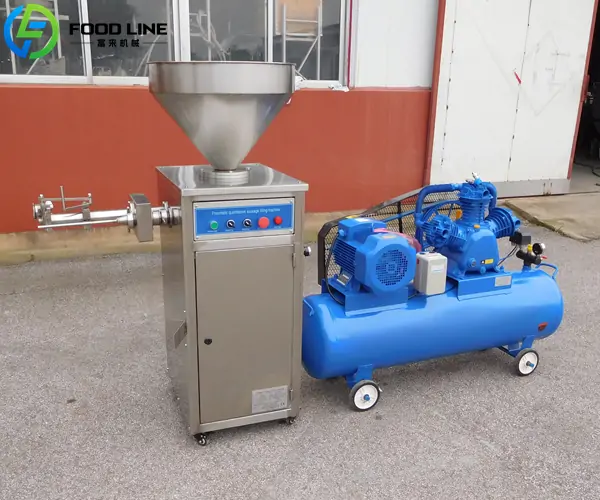 automatic sausage stuffing machine for portioning and linking
