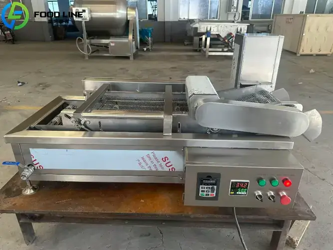 custom built food frying machine for commercial production