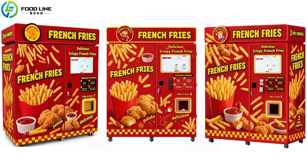 custom color potato fries vending machine