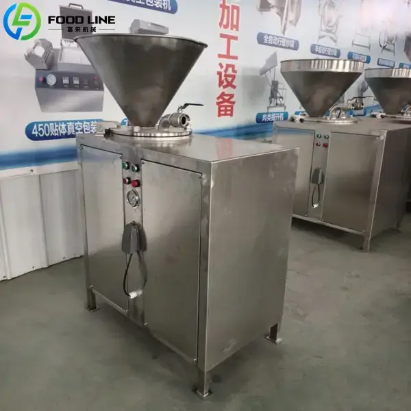 floor standing hydraulic sausage filler machine with easy clean design