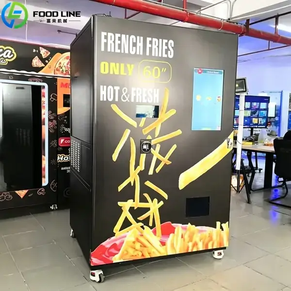 french fry vending machine with hot air baking