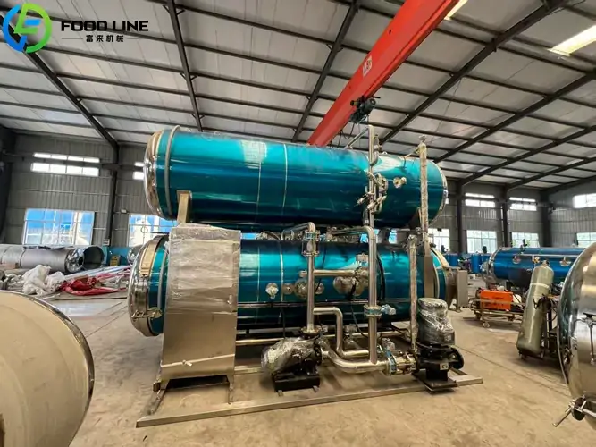 horizontal water immersion retort
