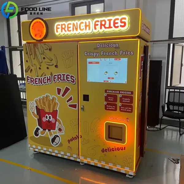 quick service fried food vending machine with touchscreen control