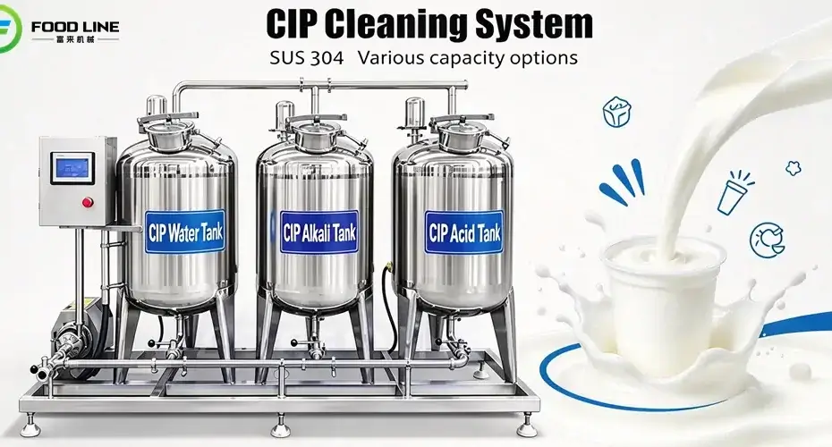 cip system important for yogurt production