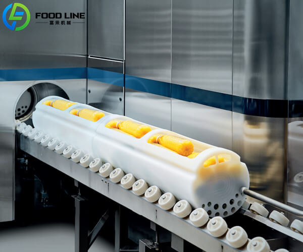 juice bottles entering hpp machine