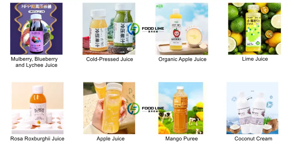 juices for hpp processing machine