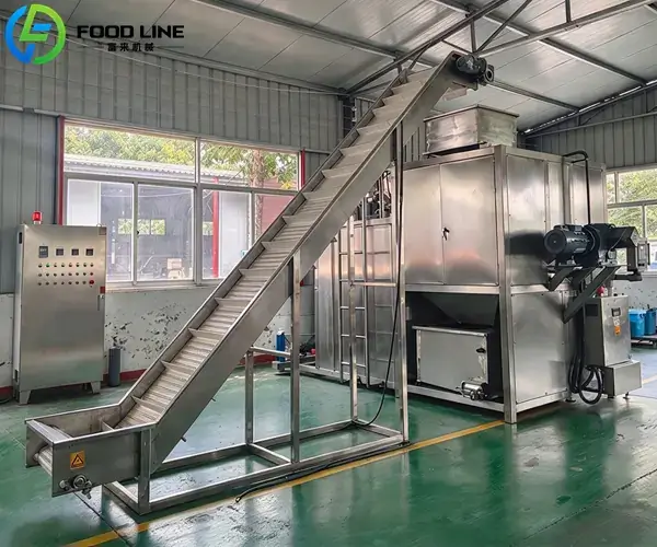 stainless steel steam peeling unit with automatic loading